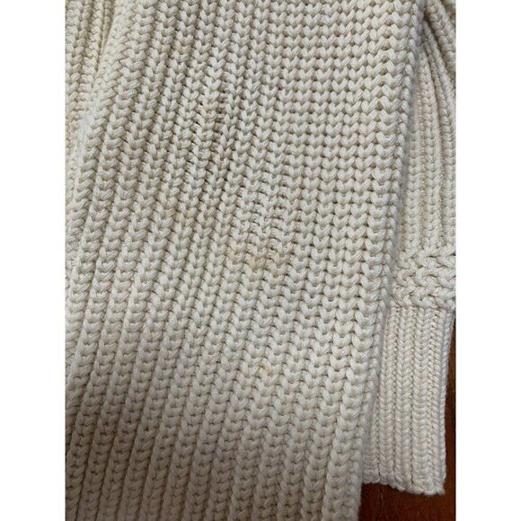 Chunky Knit  Women"s Turtleneck Sweater In Cream By Parker of Vienna Size Medium - Picture 3 of 16